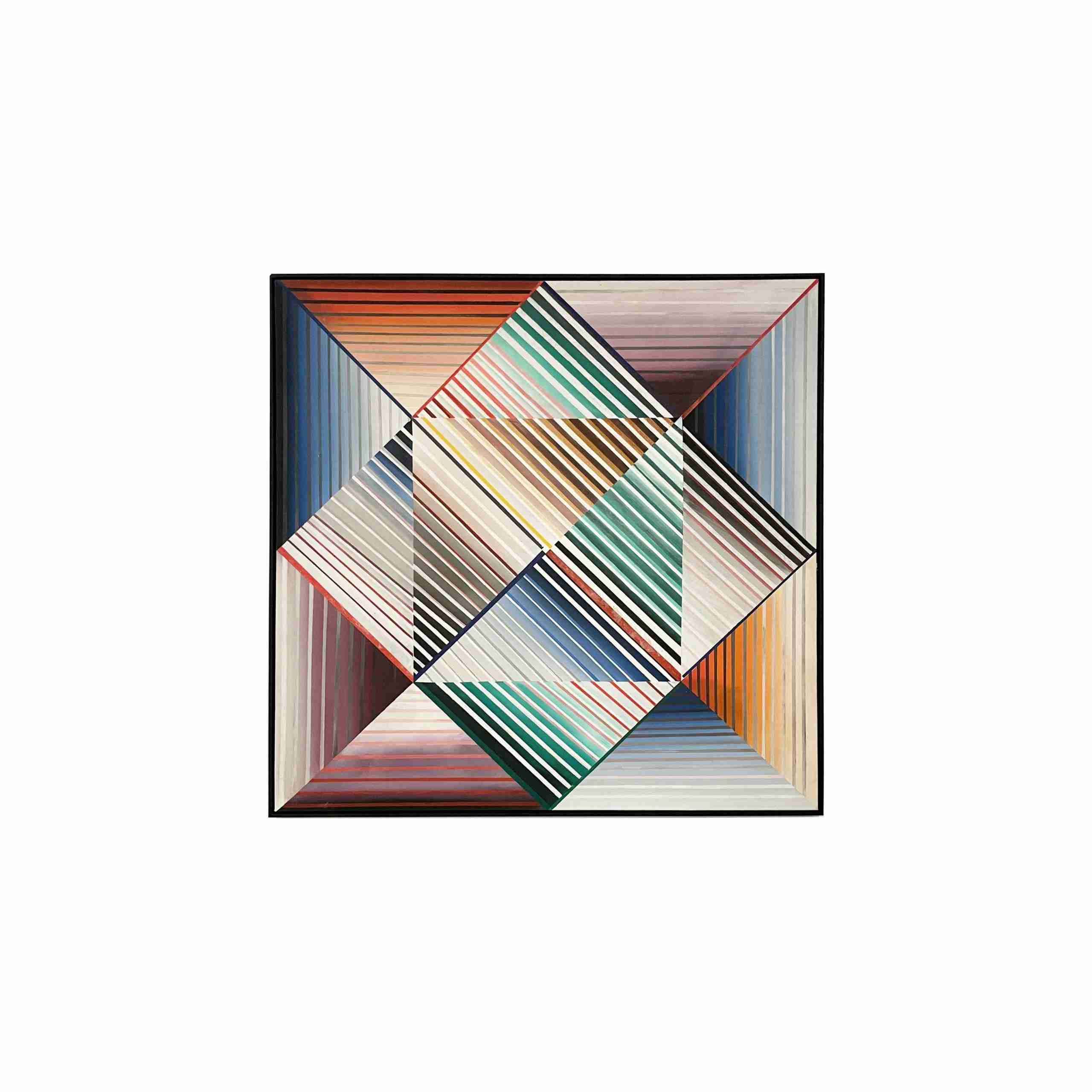 Abstract Cubics Framed Canvas Wall Art