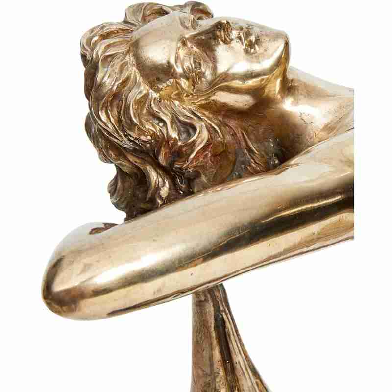 Sliver on Bronze Lady Swimsuit Table Lamp