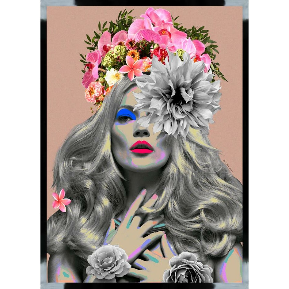 Kate Moss Print on Glass
