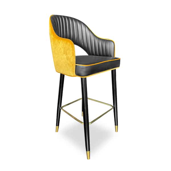 Arthur Bar Stool / Yellow and Black