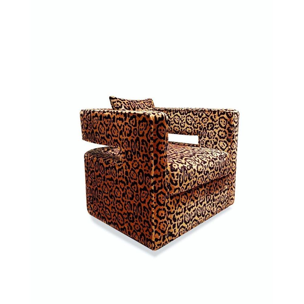 Leopard swivel chair hot sale