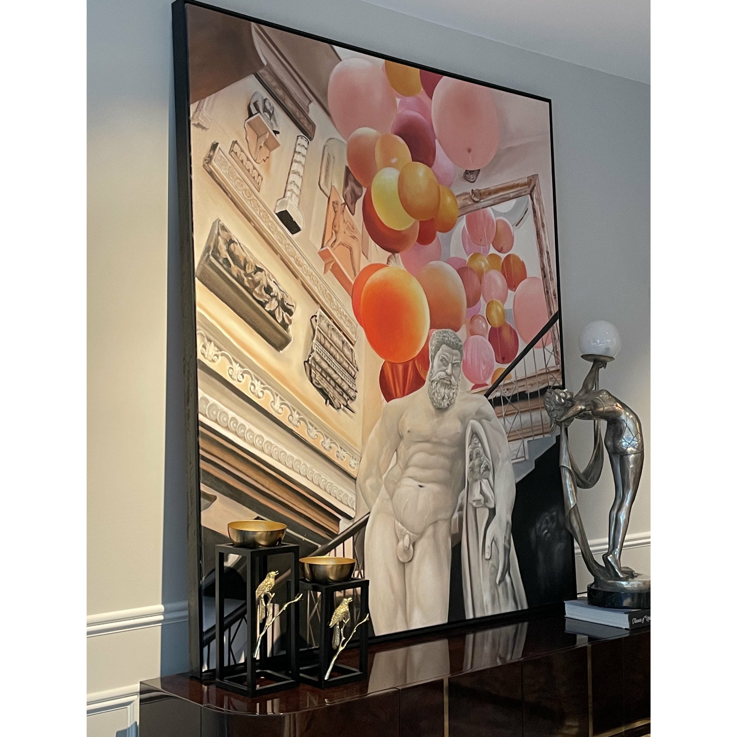 Ball Time Framed Canvas Wall Art