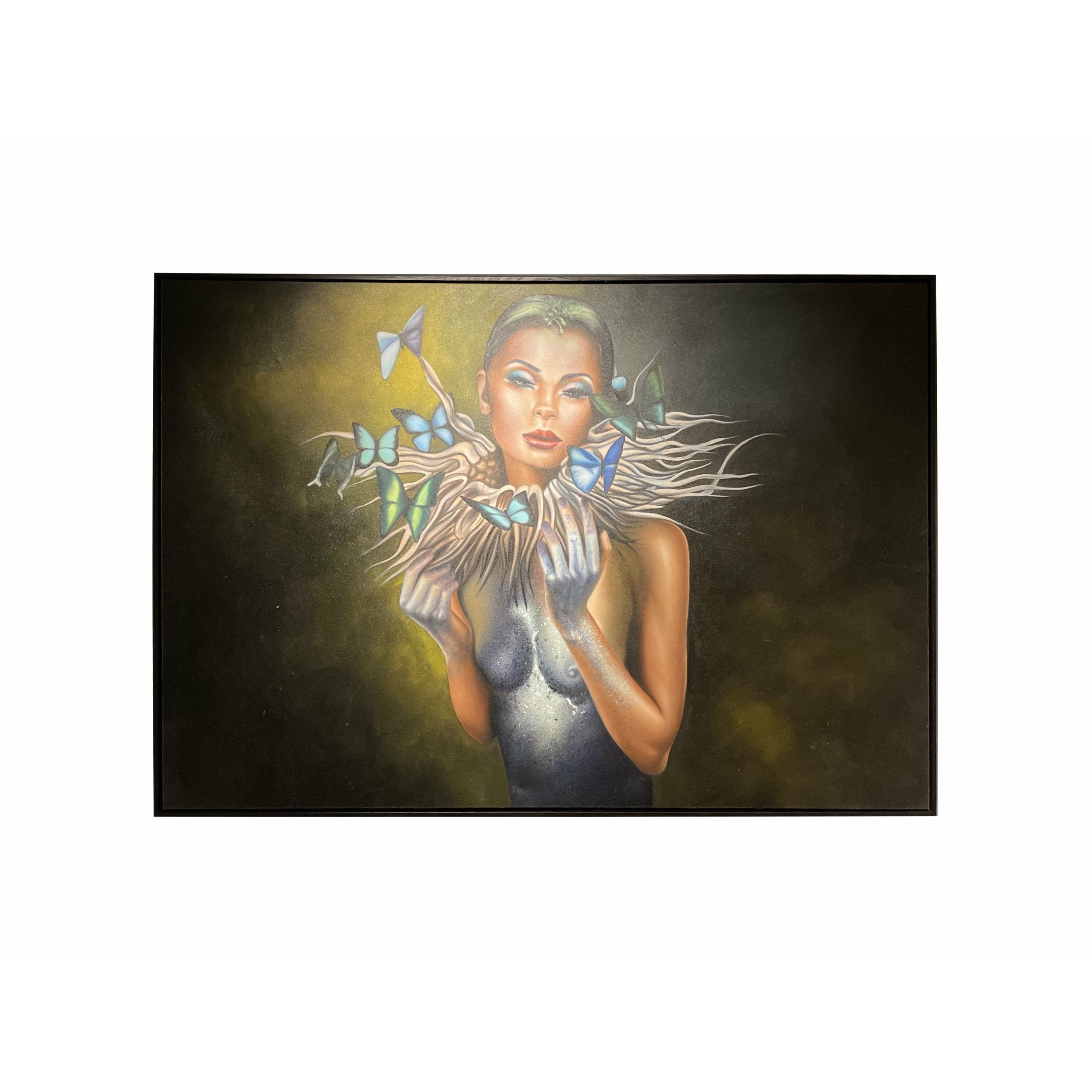 Butterfly Concise Framed Canvas Wall Art