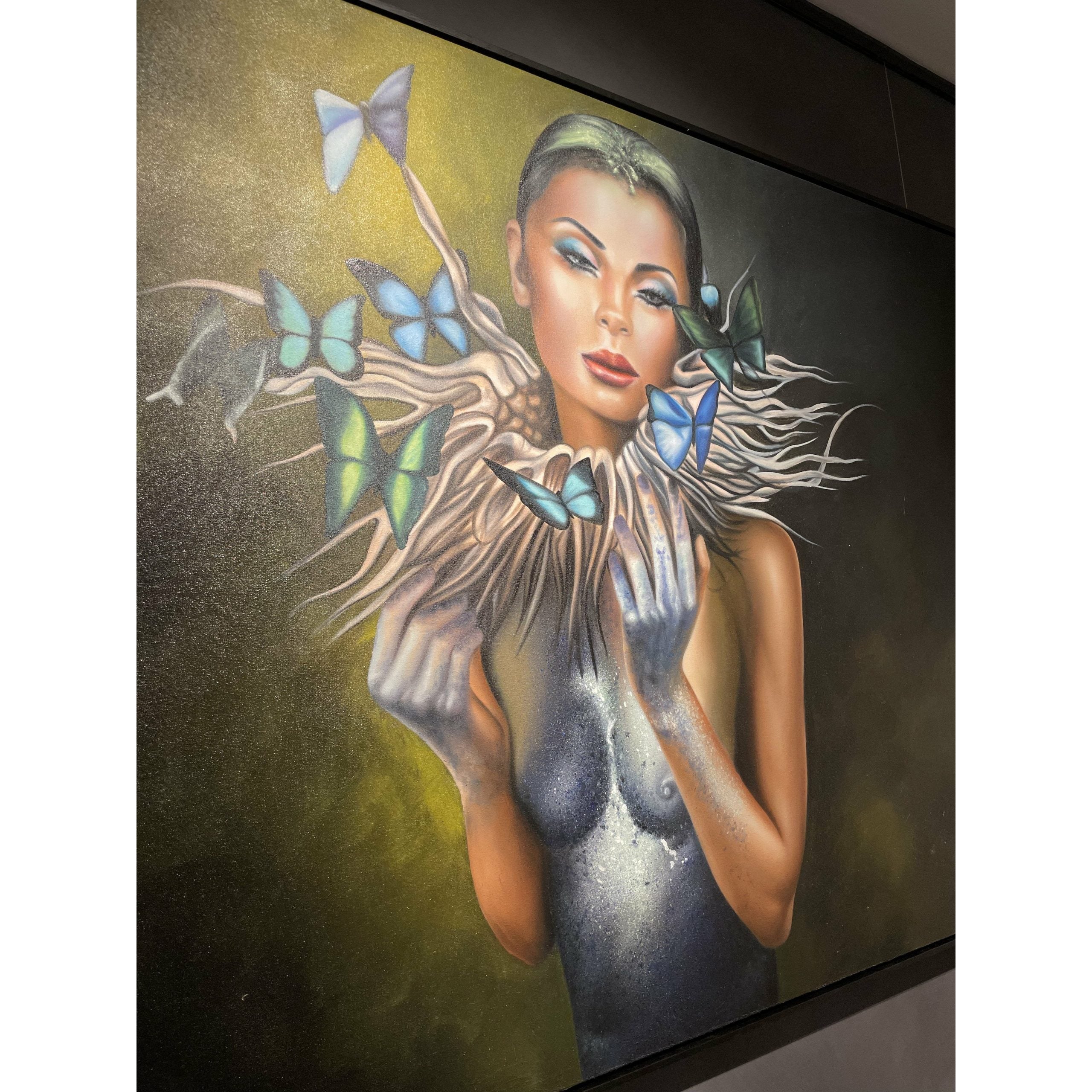 Butterfly Concise Framed Canvas Wall Art