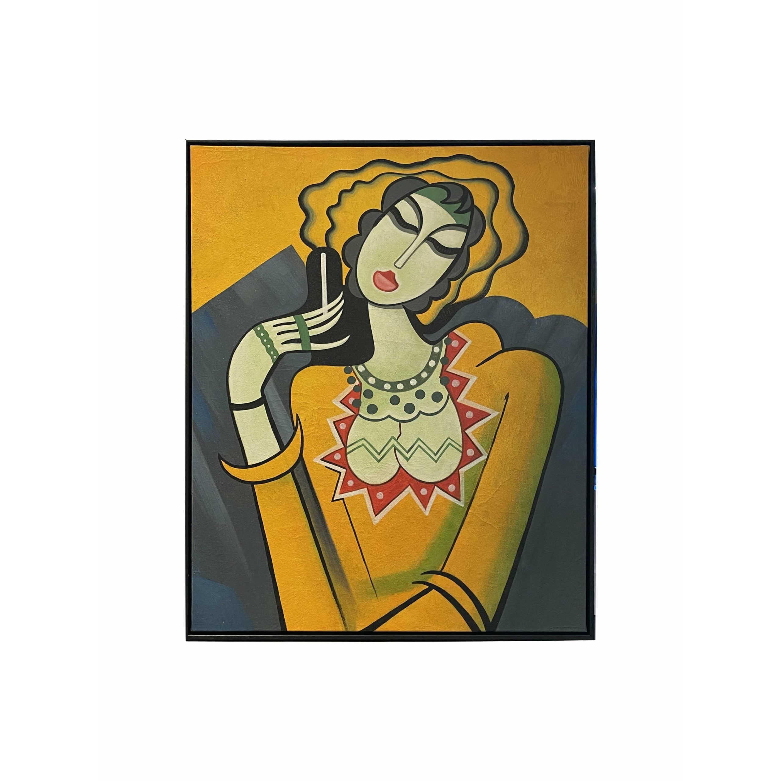 Lady Dora Framed Canvas Wall Art