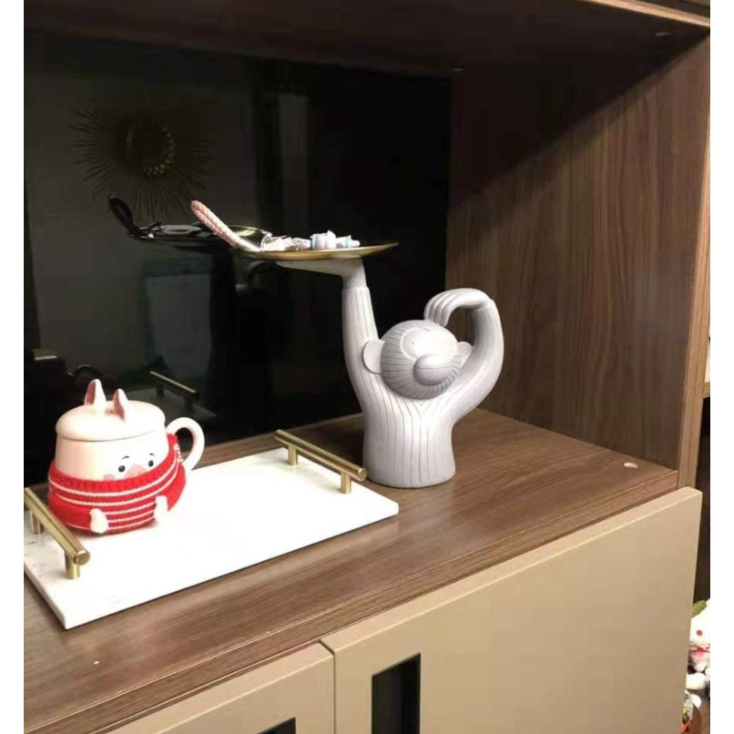 Monkey Holding Tray