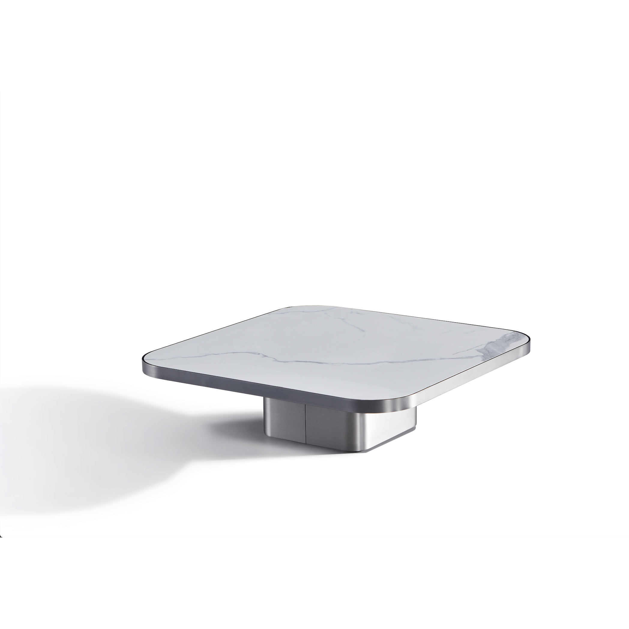 Pebble Stone White Coffee Table (L)