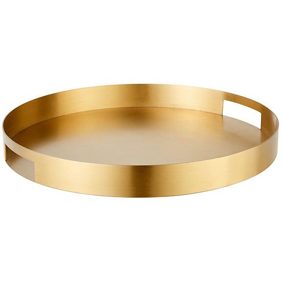 Brushed Gold Round Tray