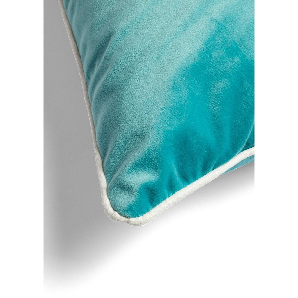 MM01 White Piping Cushion - Teal