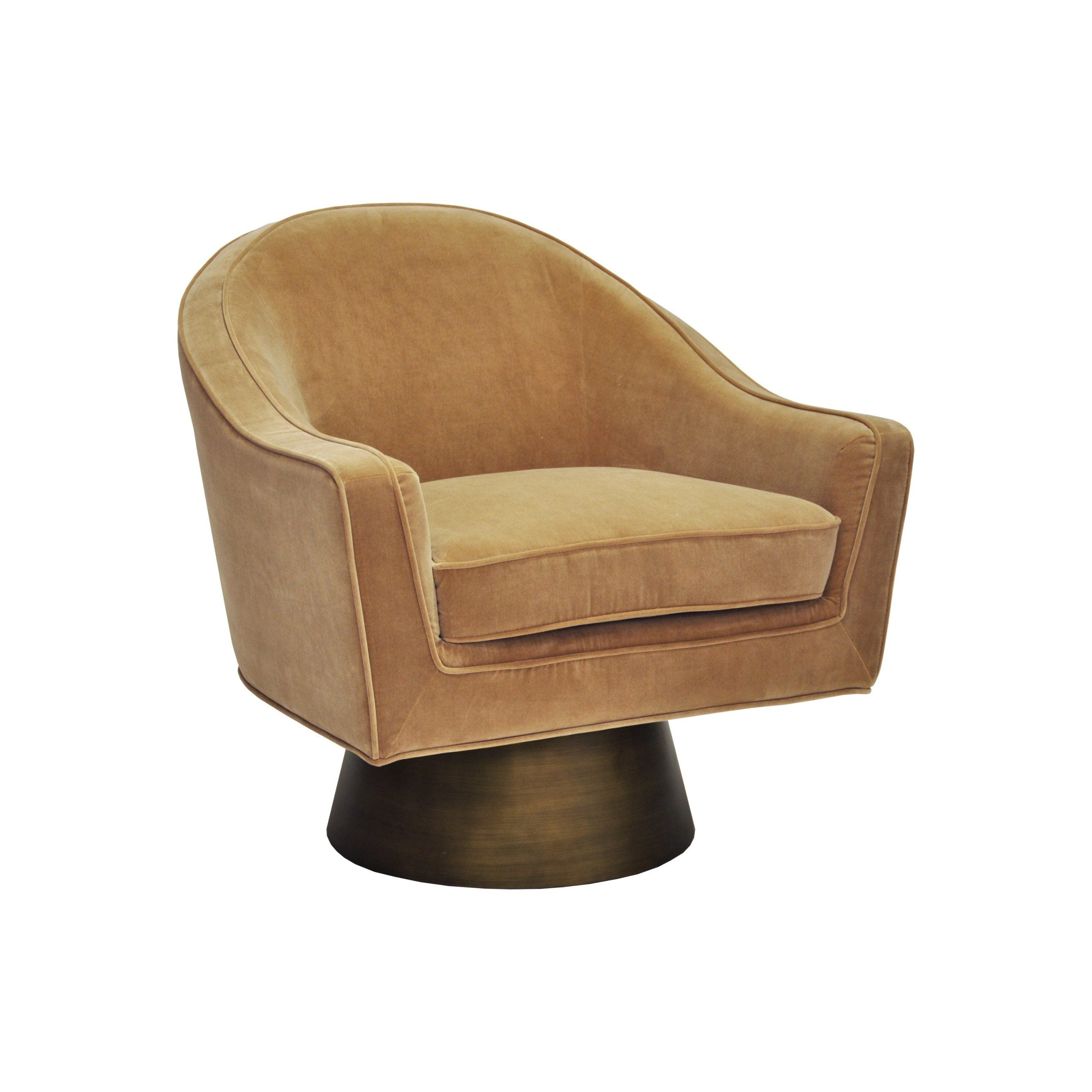 Dominic Velvet Swivel Chair