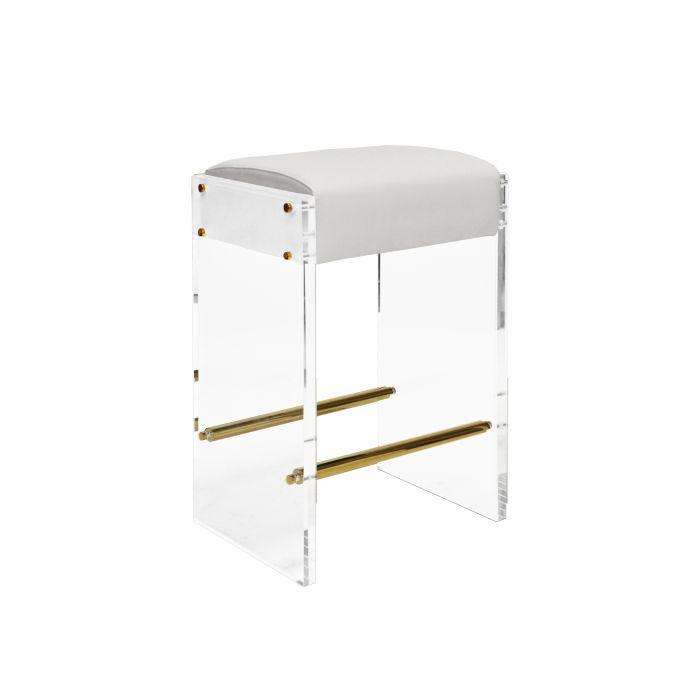 Indy Acrylic & Brass Counter Stool