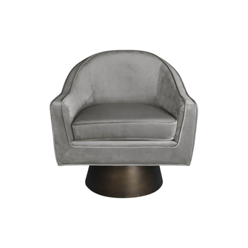 Dominic Velvet Swivel Chair