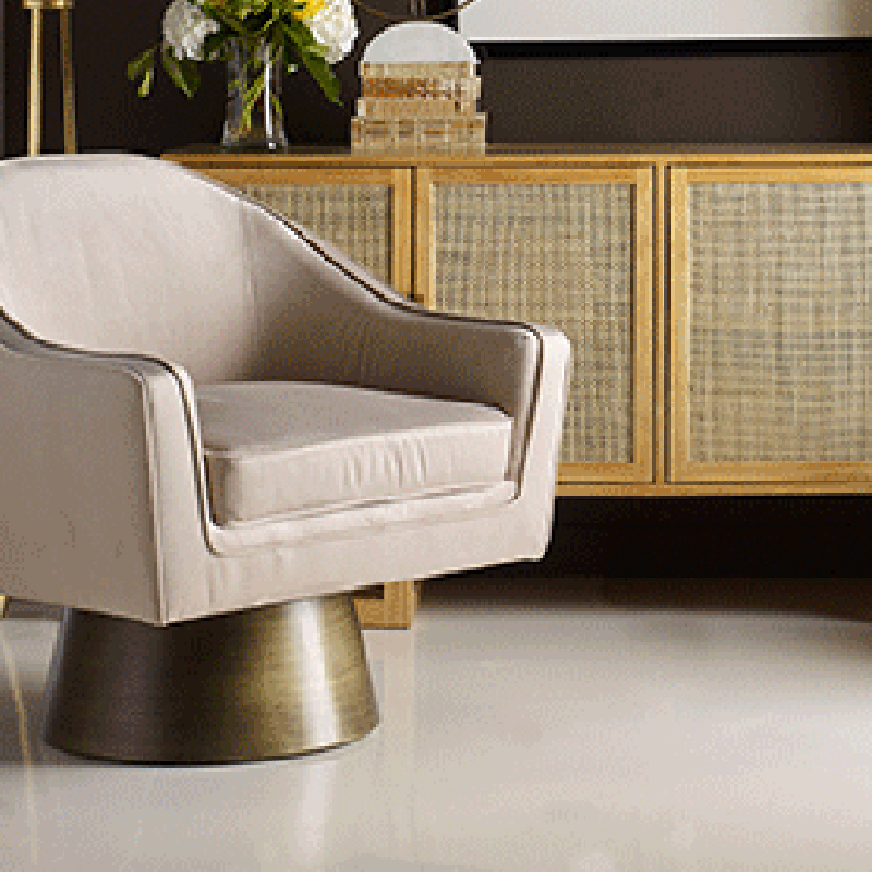 Dominic Velvet Swivel Chair