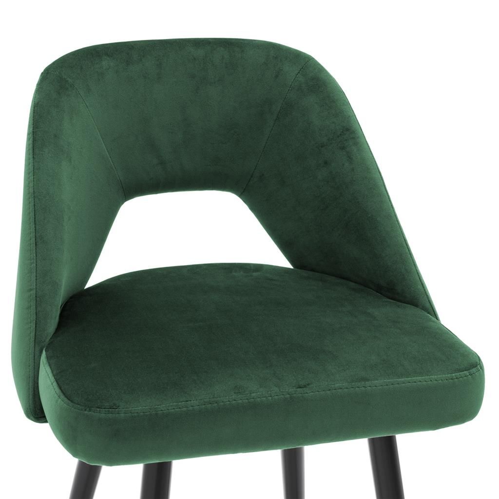 Avorio Roche Green Velvet Bar Stool