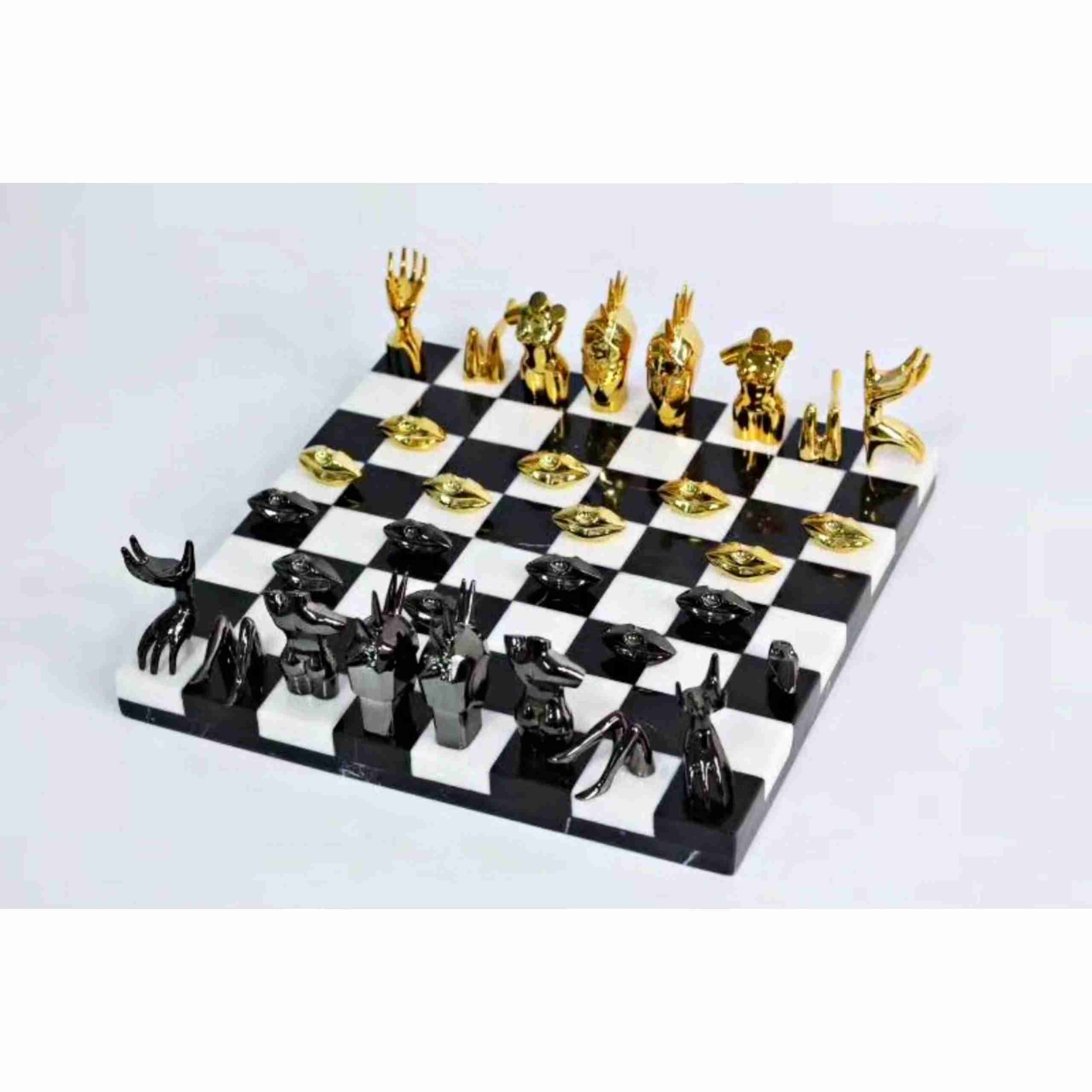 Marble Hand-Sculpture d'art Chess set