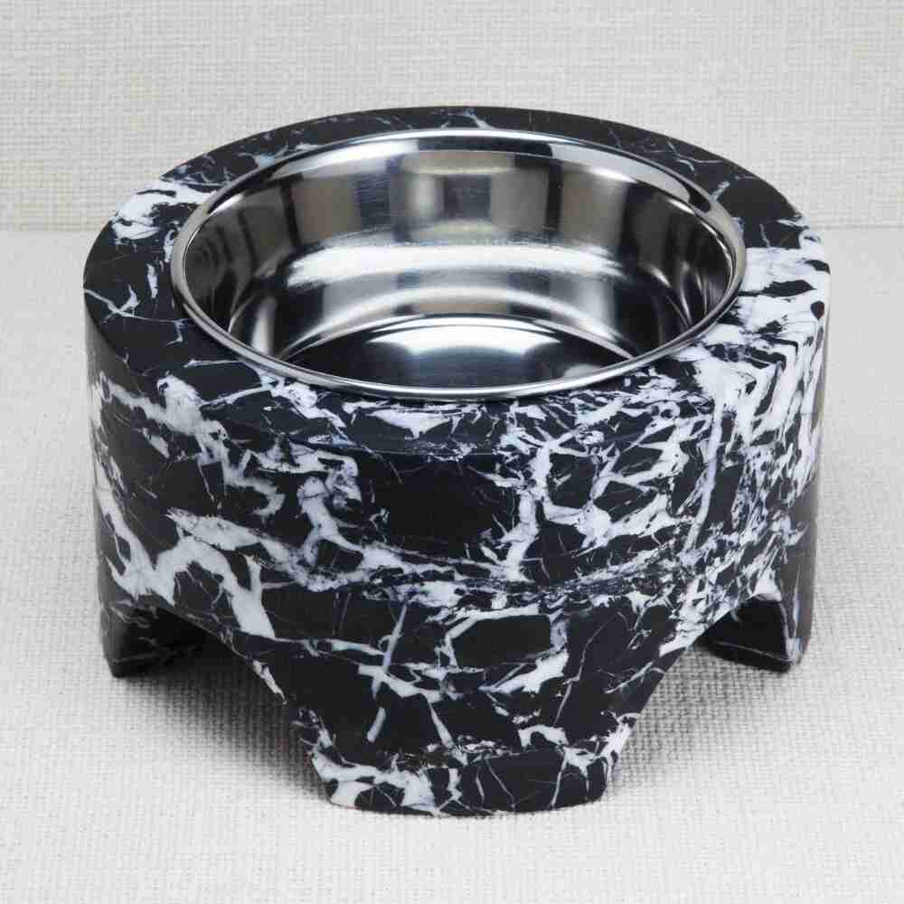 Noir Marble Dog bowl