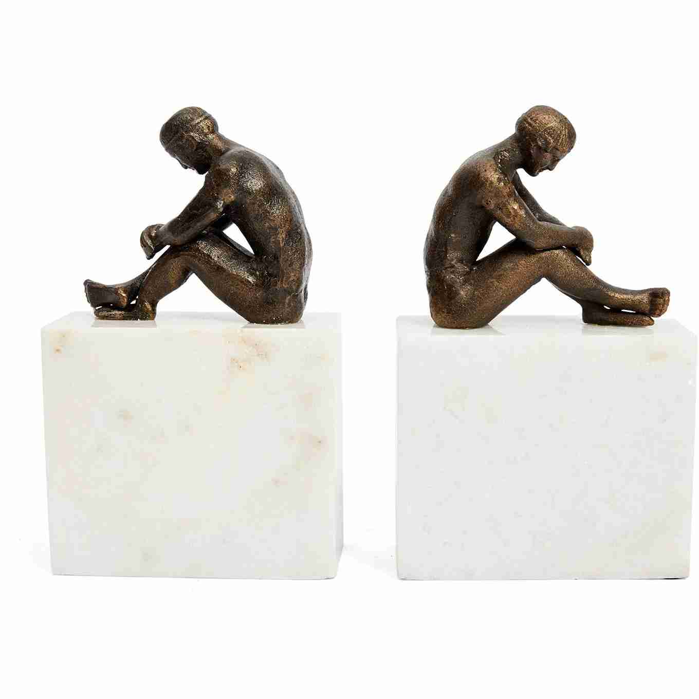 Mr Olympia Bronze Marble Bookends