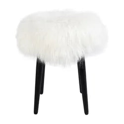 Floof Mongolian Lamb Fur Stool