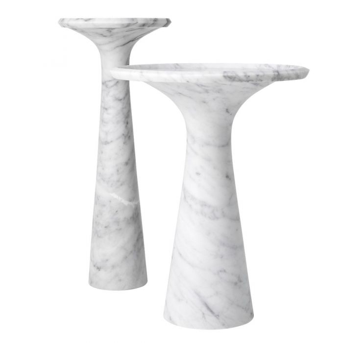 Pompano Marble Side Table / High