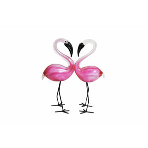 Coloured Glass Mini Flamingo