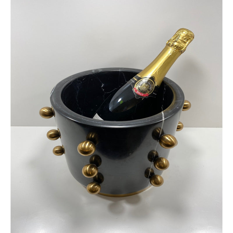 Black & Brass Marble Champagne Bucket