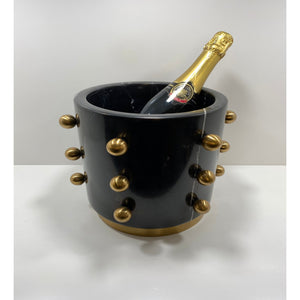 Black & Brass Marble Champagne Bucket