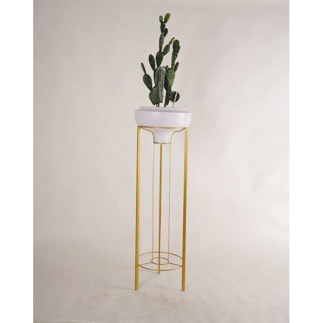 Funnel White Plant Stand