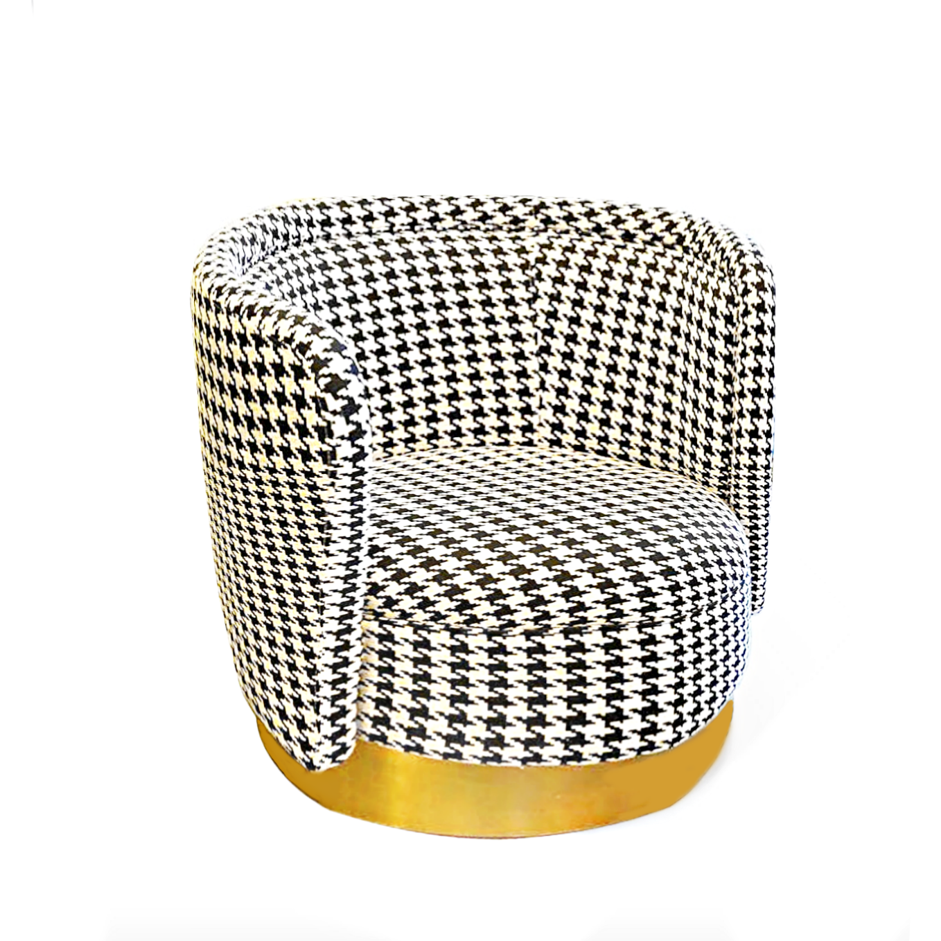 Houndstooth Swivel Chair