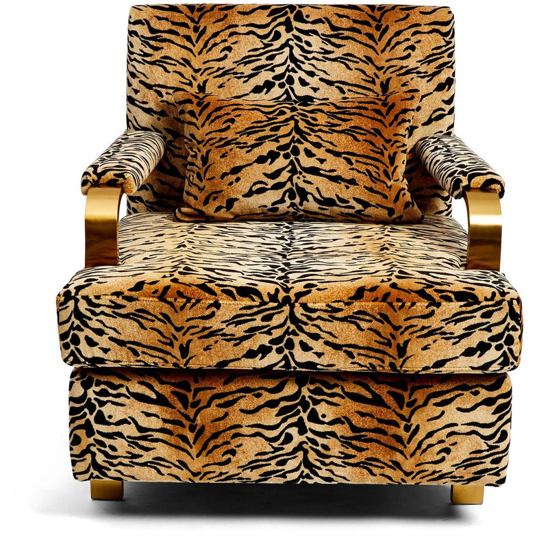 Eldred Velvet Tiger Chair