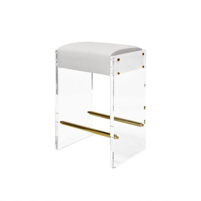Indy Acrylic & Brass Counter Stool