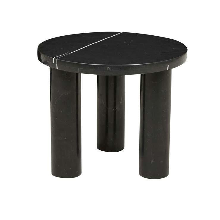 Alama Round Leg Marble Side Table