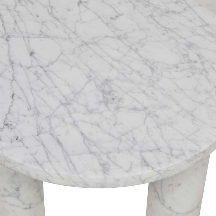 Alama Round Leg Marble Side Table